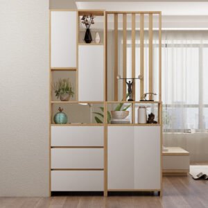 Tủ giày dép bằng gỗ thiết kế sang trọng-TG47