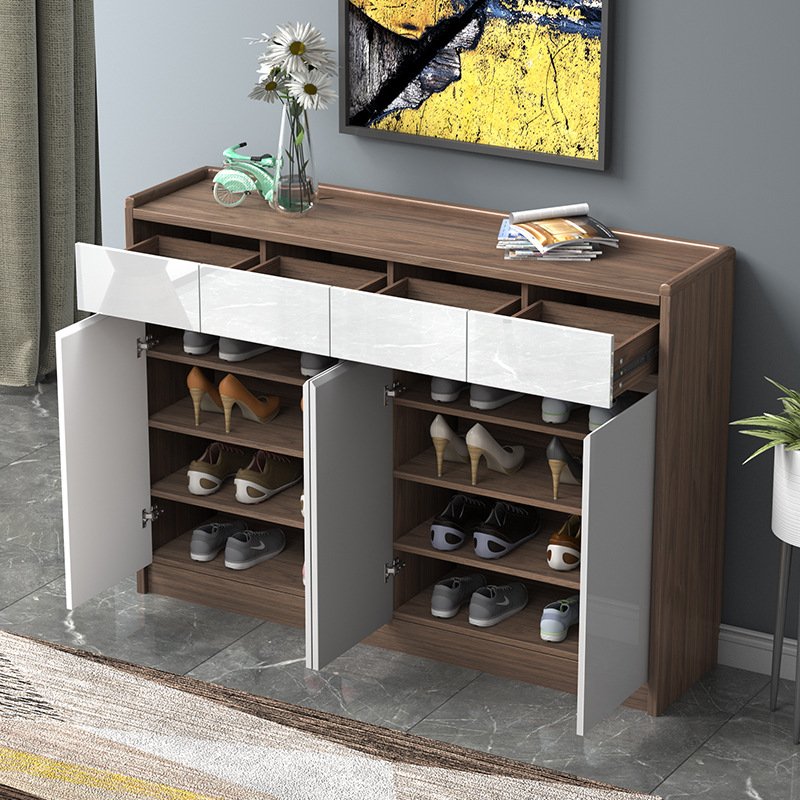 Tủ giày 4 cánh mở 4 ngăn kéo đẹp TG-37