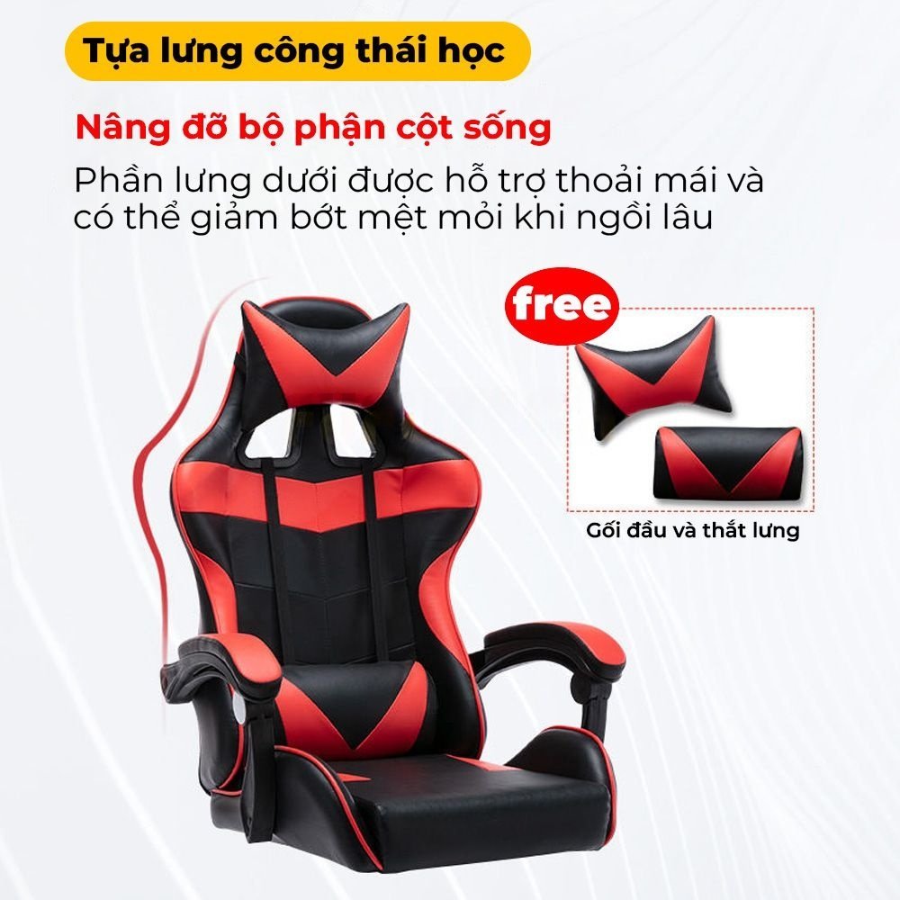 Ghế Gaming Swift, Ngả lưng 165 độ, có gác chân