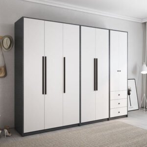Tủ quần áo cánh mở có ngăn kéo gỗ công nghiệp TA-156