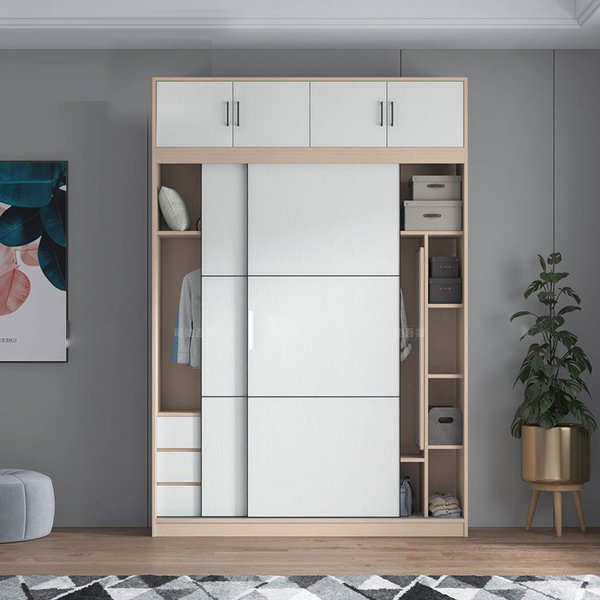 Tủ quần áo 2 cánh lùa gỗ công nghiệp TA-146