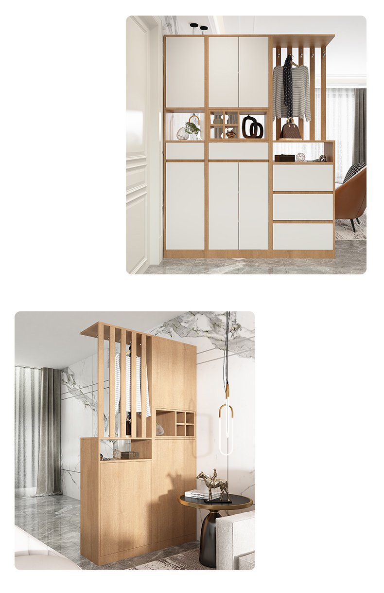 Tủ giày kích trần liên kệ trang trí ngăn phòng khách -TG43