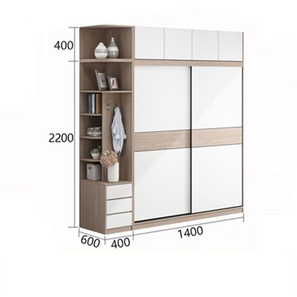 tủ quần áo gỗ công nghiệp kịch trần TA-138