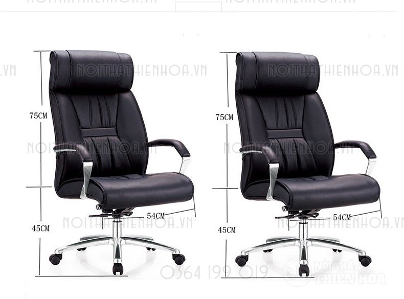 Ghế xoay da quản lý giám đốc màu nâu