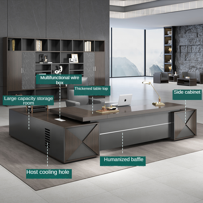 Bàn Giám Đốc Góc L Cao Cấp 2 Hộc