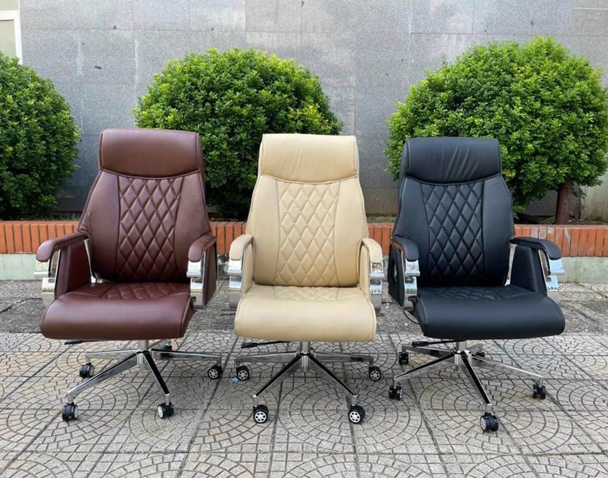 Ghế giám đốc bọc da đen cao cấp GD004