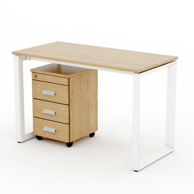 Bàn nhân viên chân u sắt tam giác Ryder 1m2