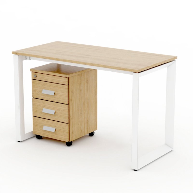 Bàn nhân viên chân u sắt tam giác Ryder 1m2
