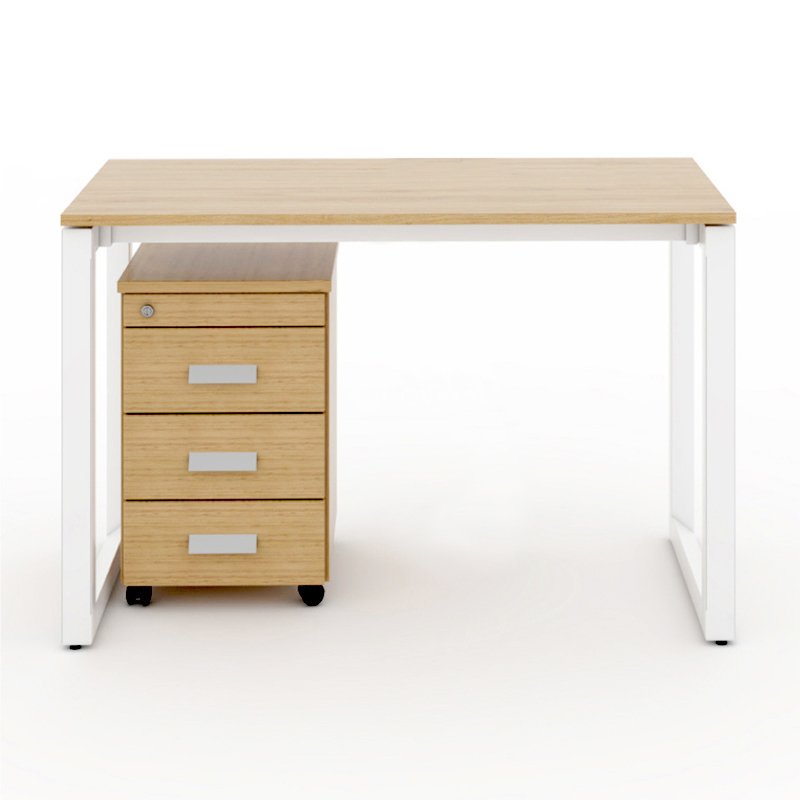 Bàn nhân viên chân u sắt tam giác Ryder 1m2