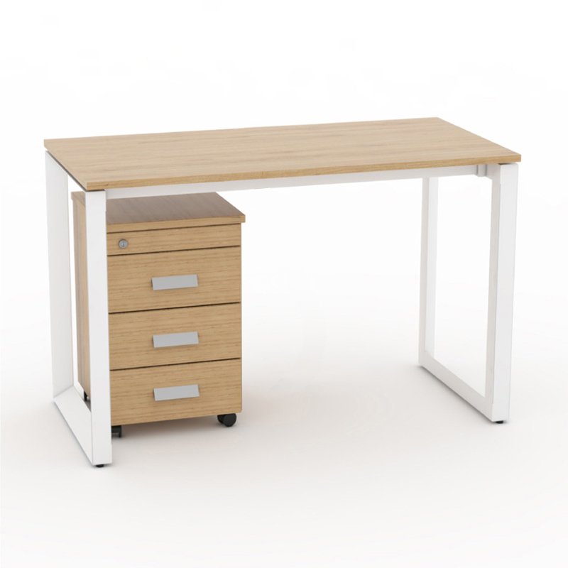 Bàn nhân viên chân u sắt tam giác Ryder 1m2