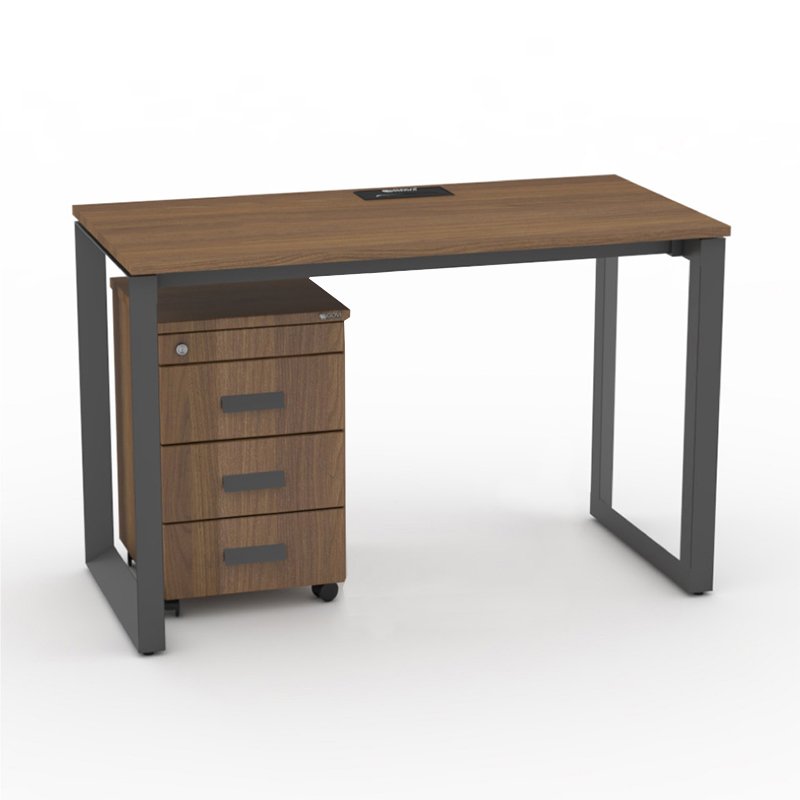 Bàn nhân viên chân u sắt tam giác Ryder 1m2