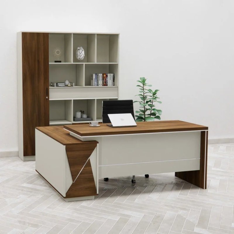 Bàn giám đốc chữ l cho không gian lãnh đạo