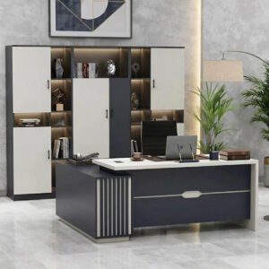 Bàn làm việc quản lý hiện đại sọc trang trí tinh tế