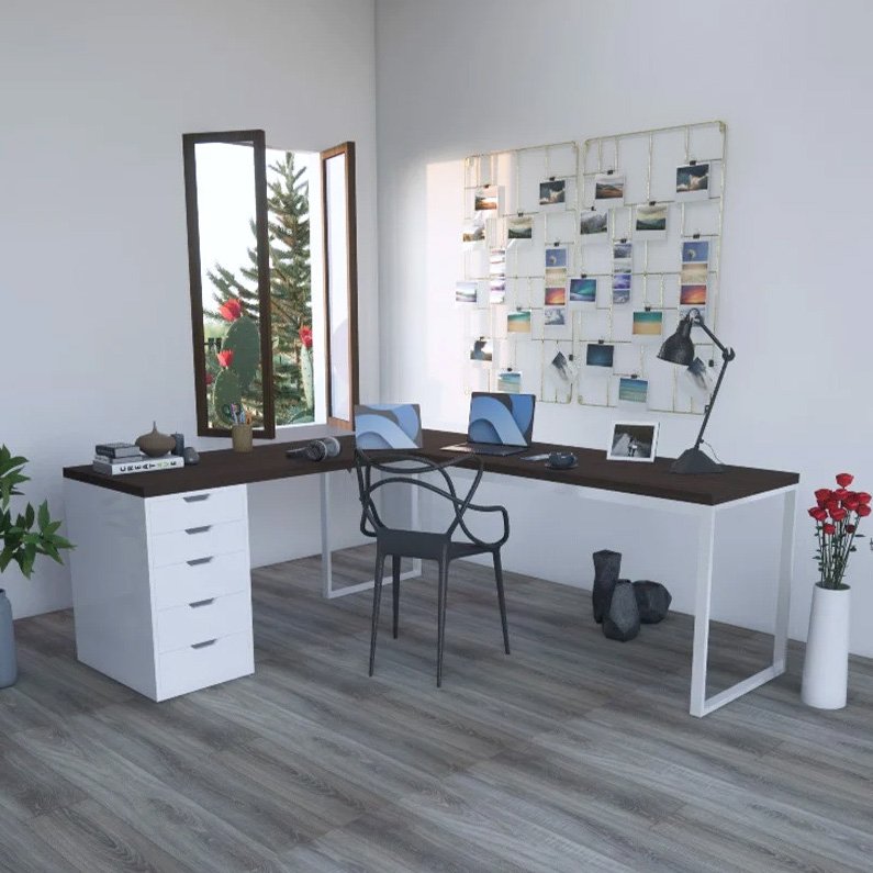 Bàn ikea 2 hộc tủ ngăn kéo