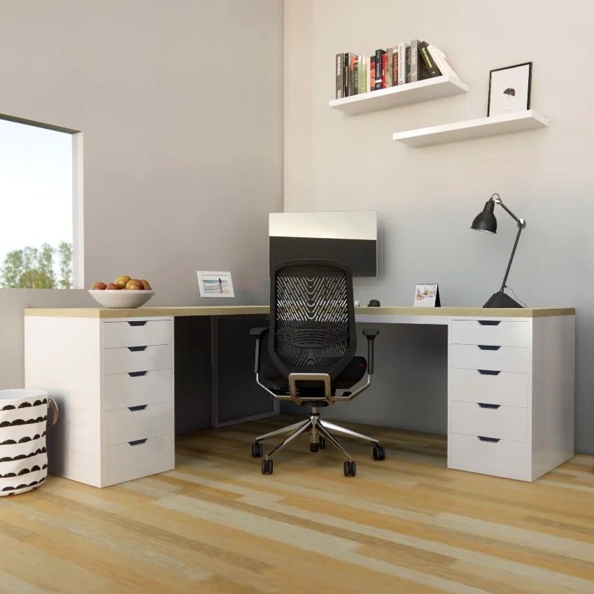 Bàn ikea 2 hộc tủ ngăn kéo