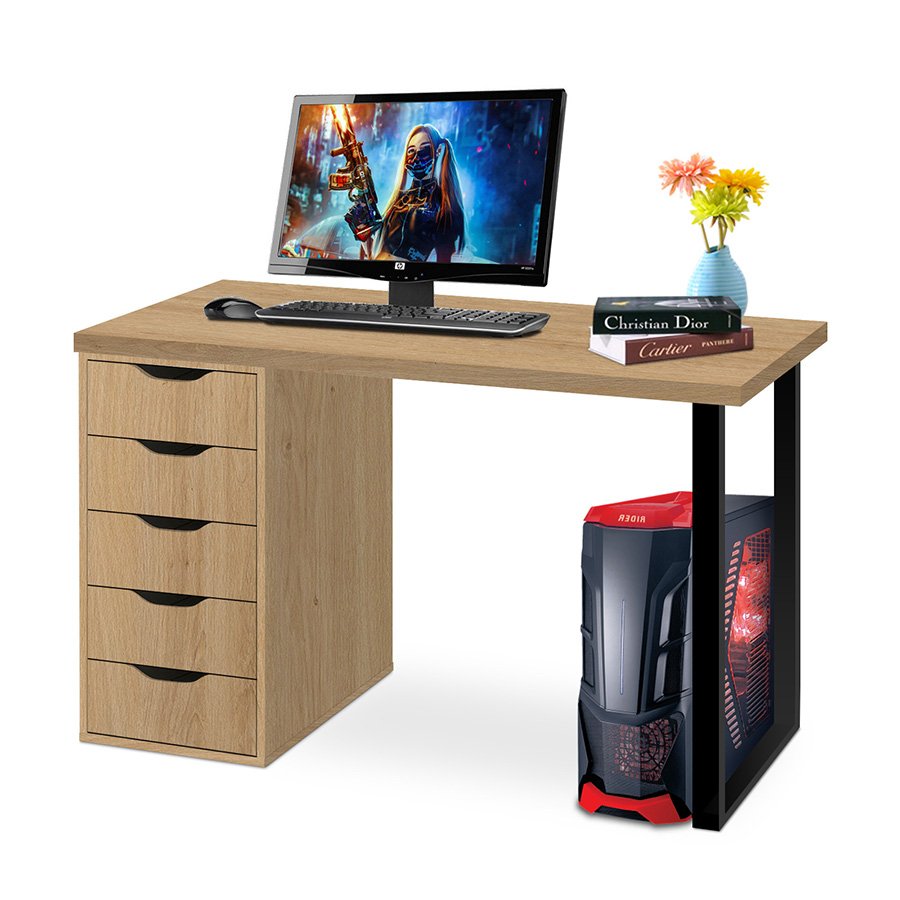 Bàn làm việc giá rẻ hộc sâu 2 bên