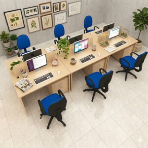 Bàn làm việc văn phòng 6 chỗ không hộc CB5KH