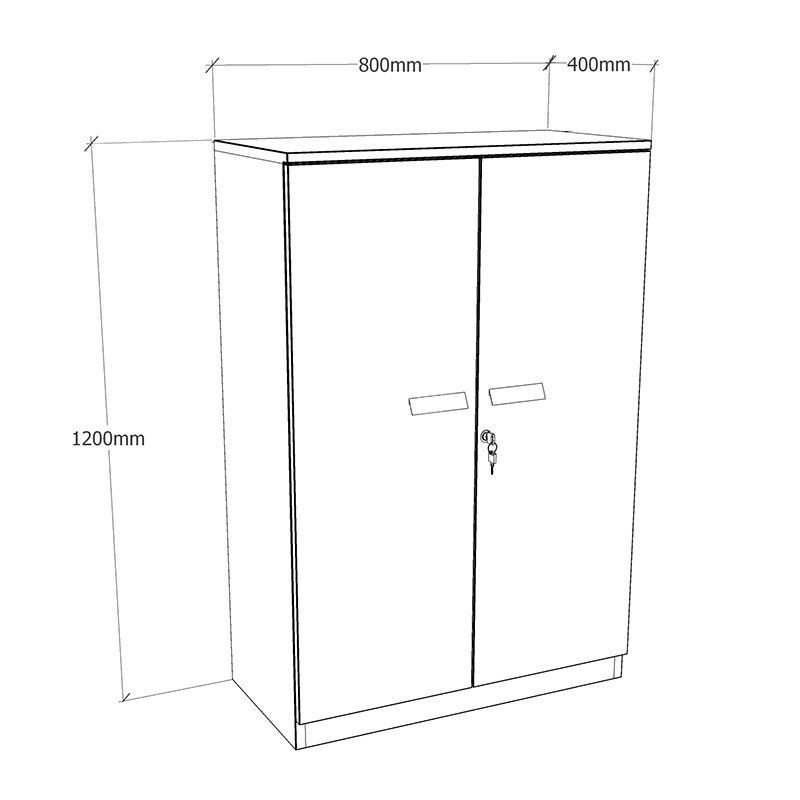 Tủ tài liệu 2 cánh 1m2 CL120-04