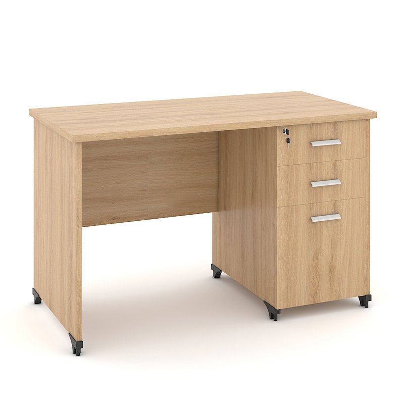 Bàn văn phòng Classic tủ 3 ngăn kéo CL12HS-3