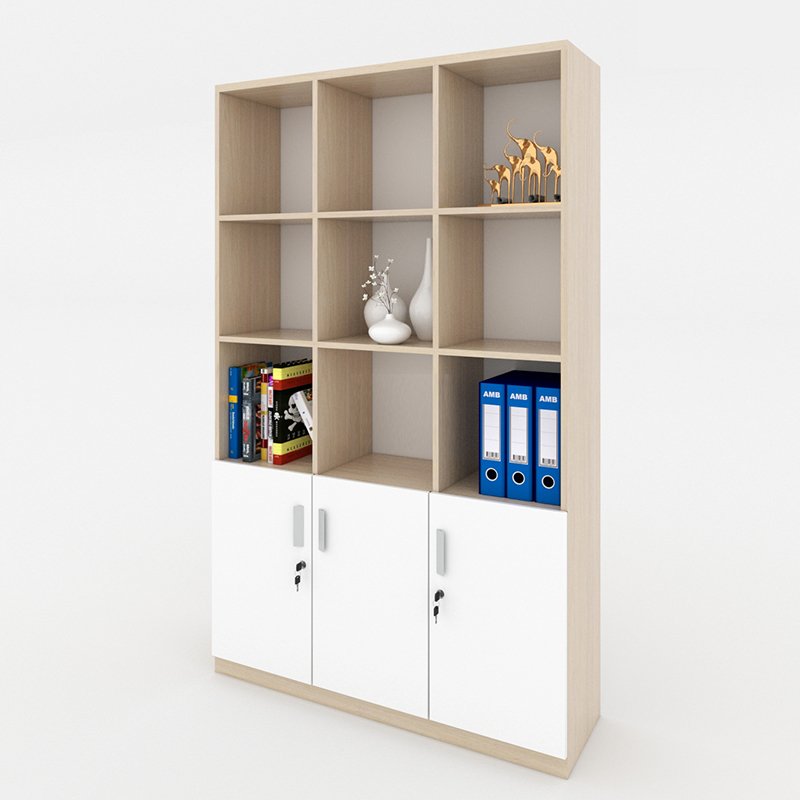 Tủ tài liệu nhiều ngăn vân gỗ phối trắng CL200-07T