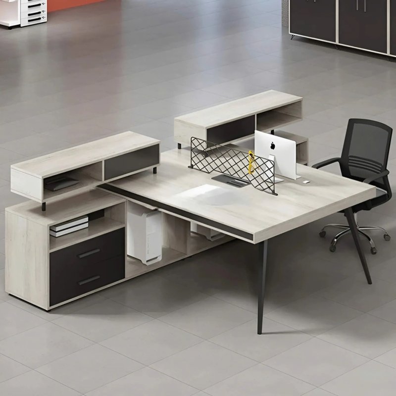 Cụm bàn làm việc 2 chỗ đẹp chuẩn không gian văn phòng hiện đại