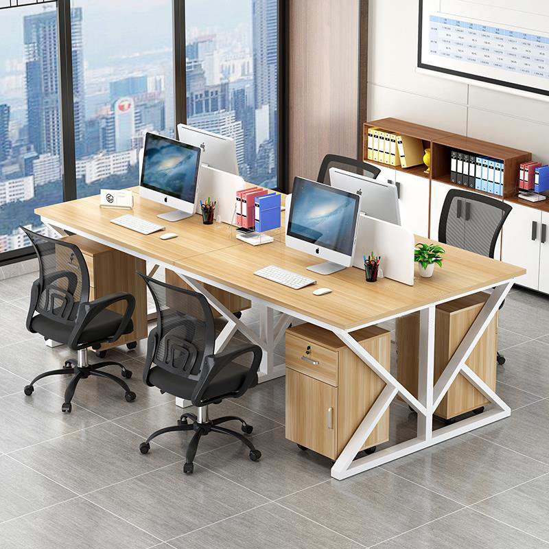 Bàn làm việc cụm 3 chỗ ngồi đối góc Xavia