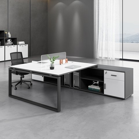 Cụm Bàn Làm 2 Người Việc Gắn Tủ Phụ CB2-40