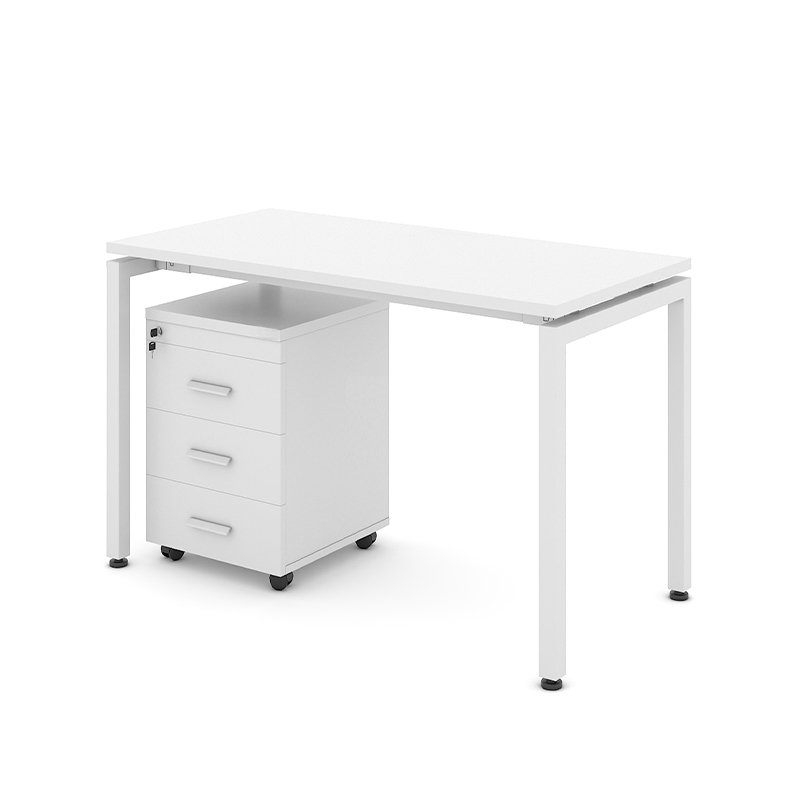 Bàn làm việc trắng chân vuông EC12T-T