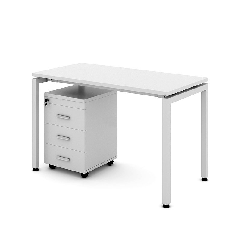 Bàn làm việc trắng chân vuông EC12T-T