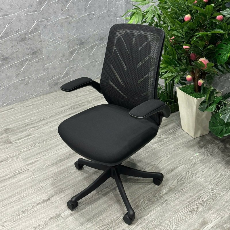 Ghế Làm Việc Chân Xoay Lưng Chiếc Lá tay Gập - GX8