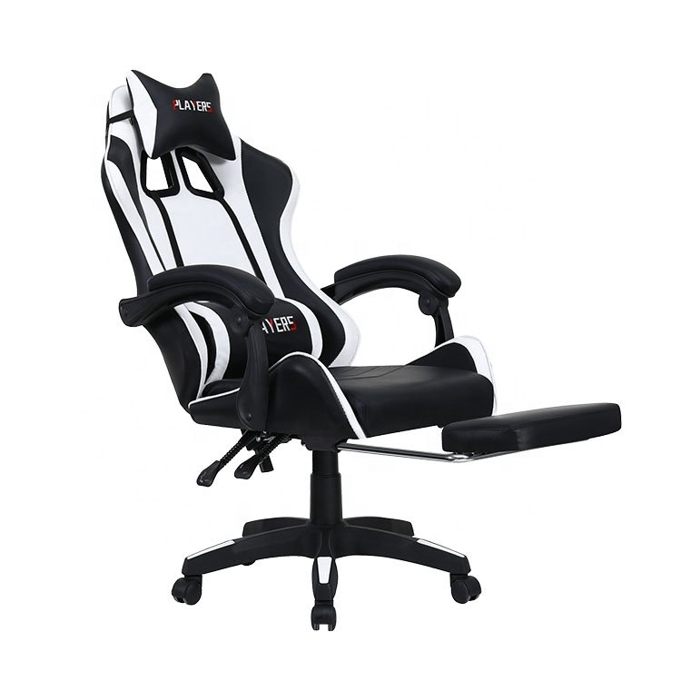 Ghế gaming players màu xanh có gác chân