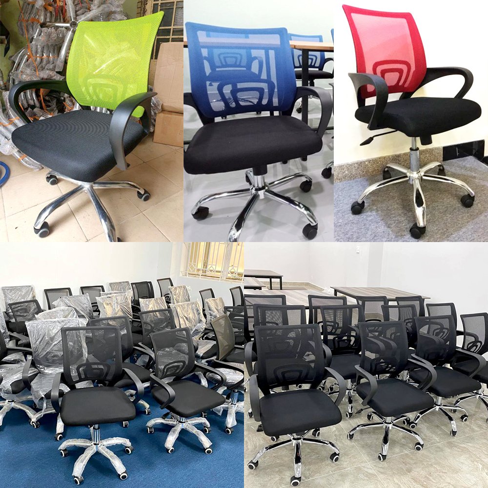Ghế văn phòng nhân viên màu xanh dương