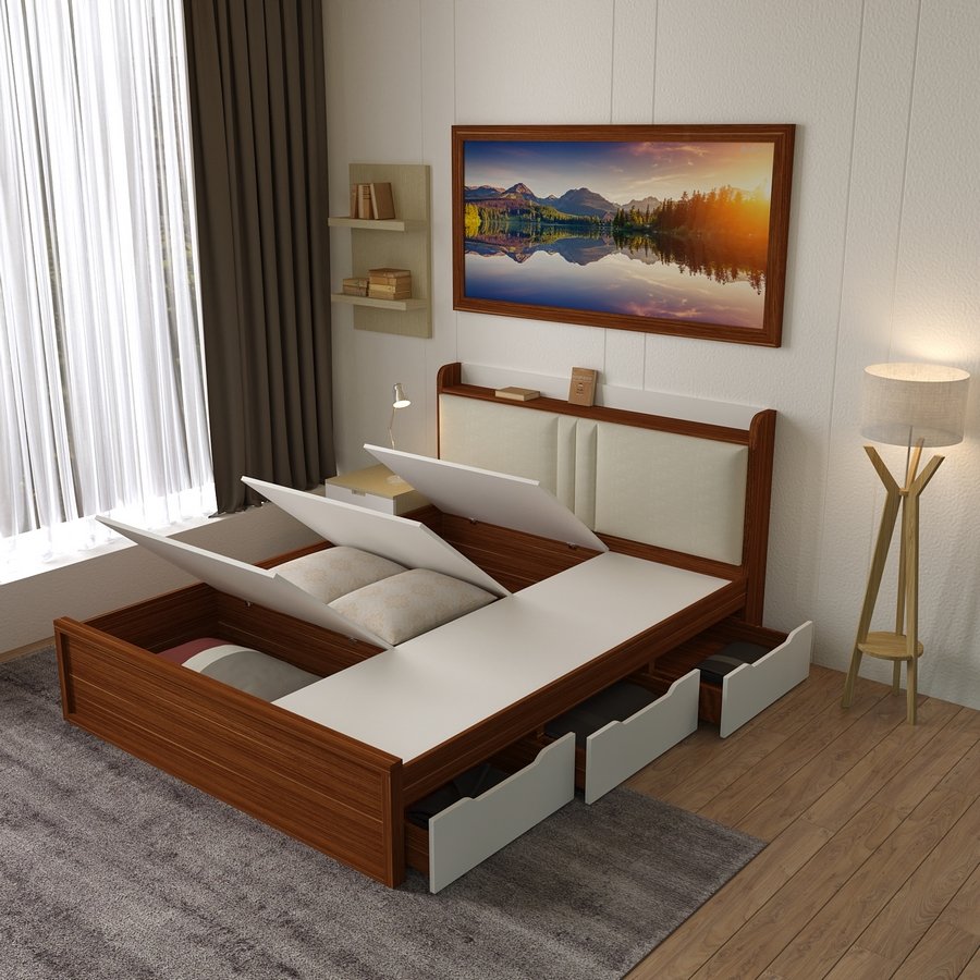 Giường ngủ đa năng bọc đệm GN-37
