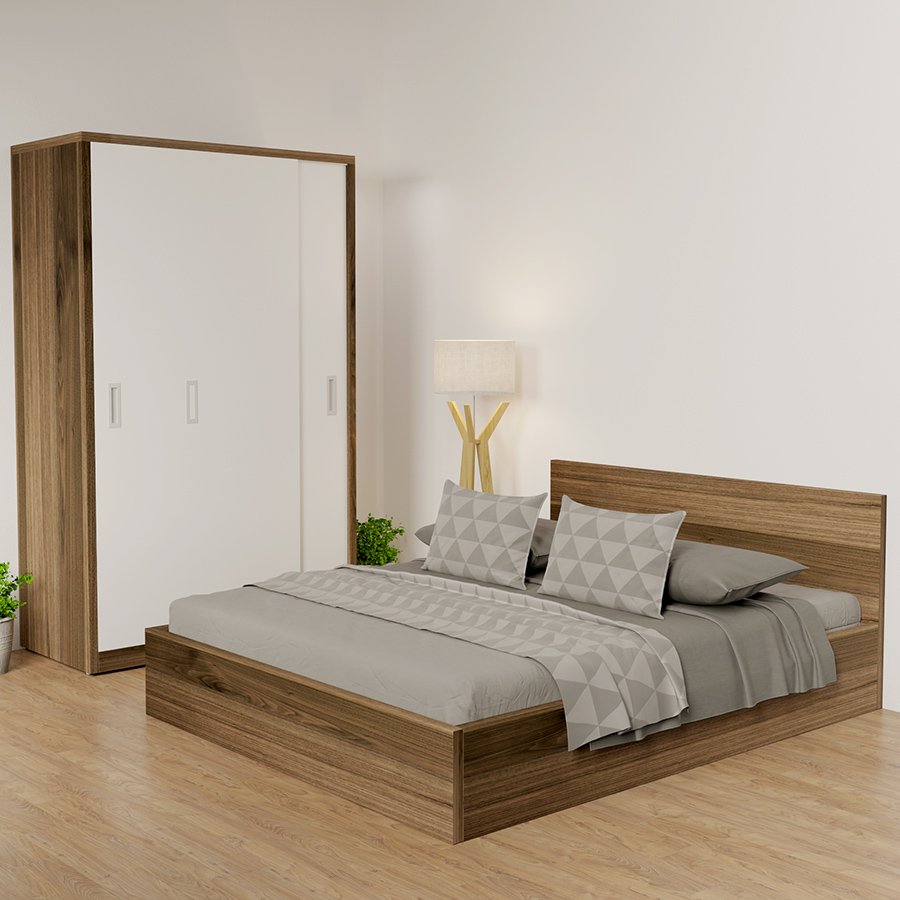 Giường gỗ công nghiệp màu 9223