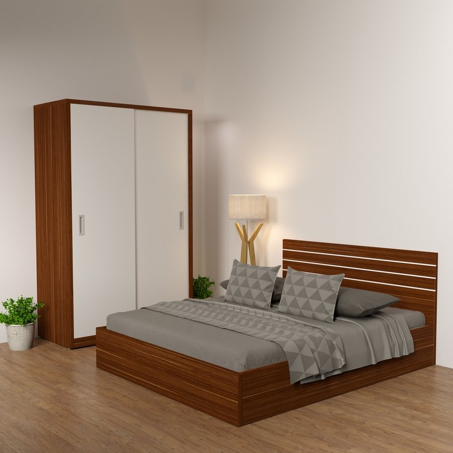 Giường ngủ gỗ công nghiệp kẻ chỉ GN-33