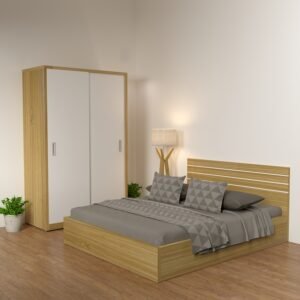 Giường ngủ gỗ công nghiệp kẻ chỉ GN-33