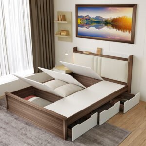 Giường ngủ đa năng bọc đệm 1m8