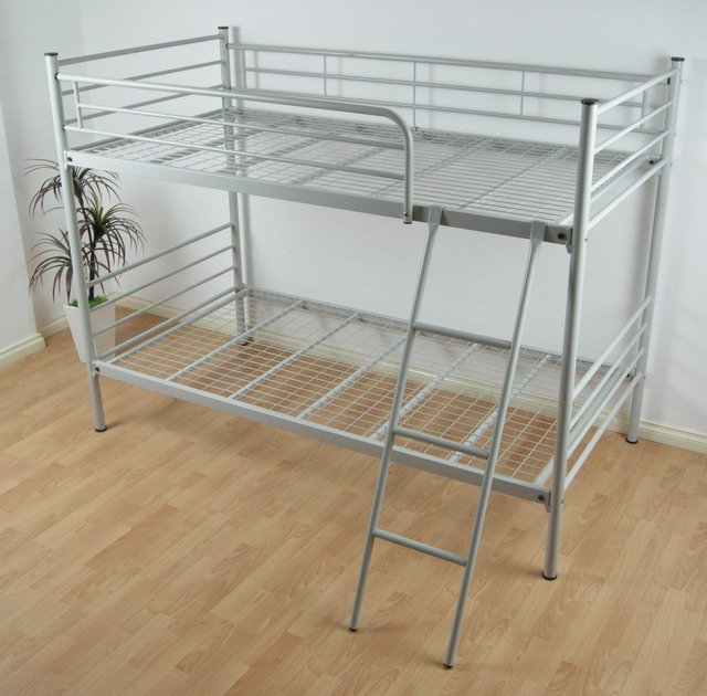 Giường săt tầng không hộc màu đen