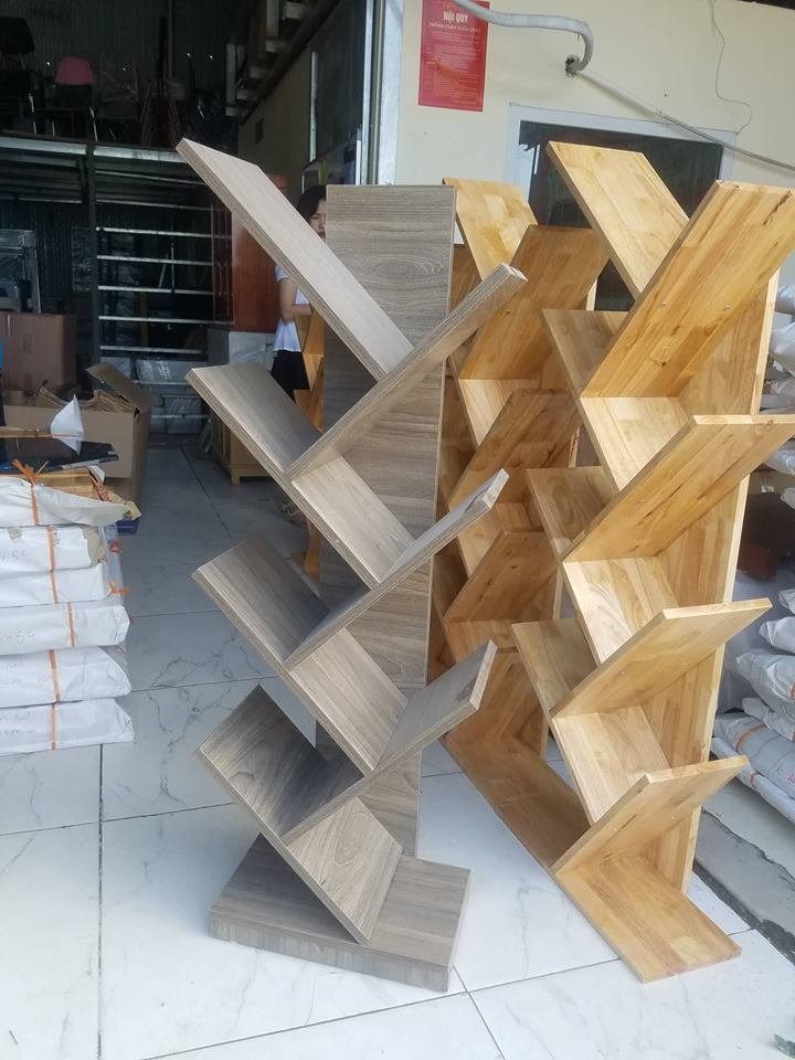 Kệ sách rễ cây gỗ công nghiệp giá rẻ 07