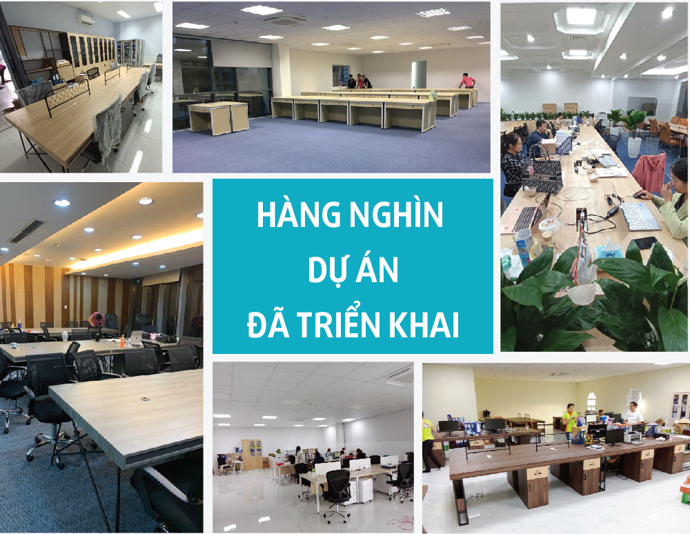 Không gian làm việc, công trình đã thi công 