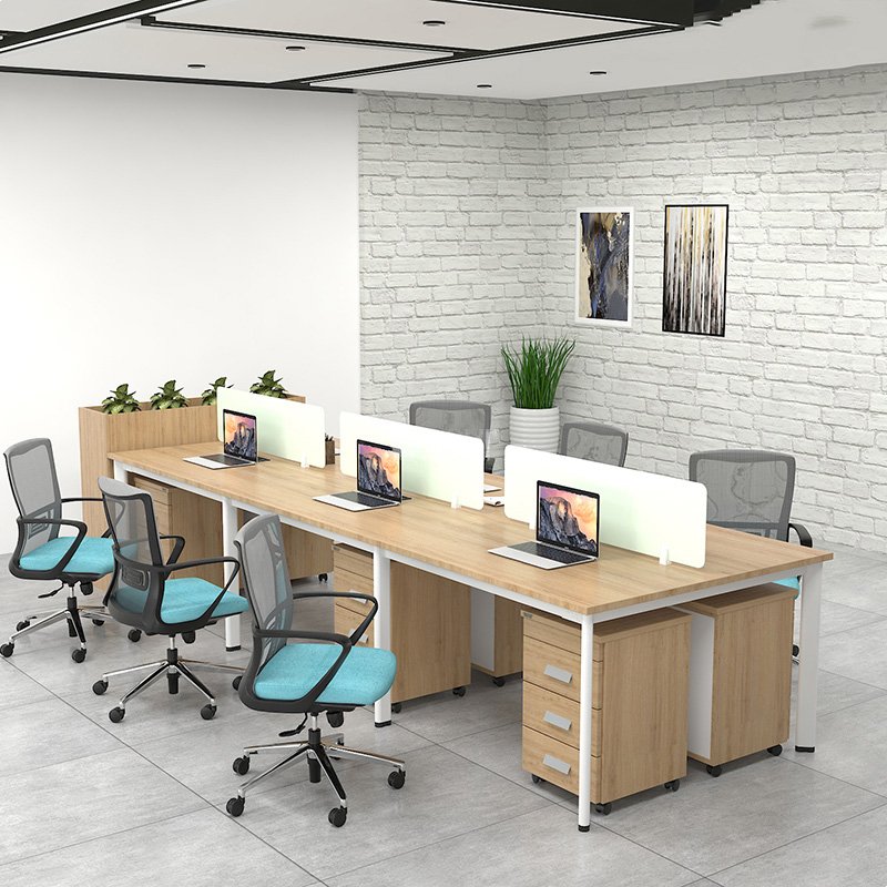 Bàn chân sắt Oval cụm 6 cho văn phòng