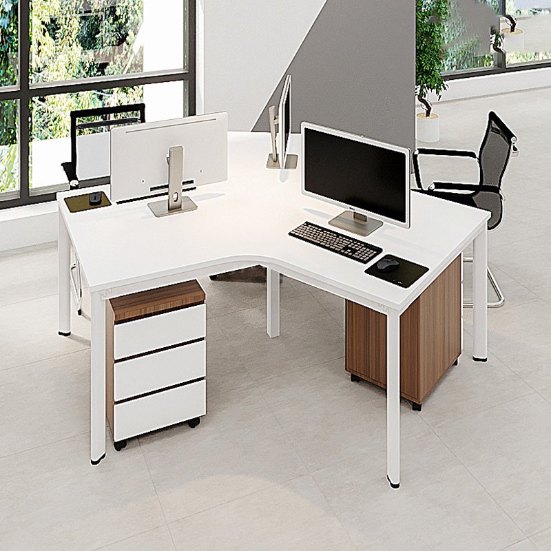 Bàn làm việc 3 người chân Oval
