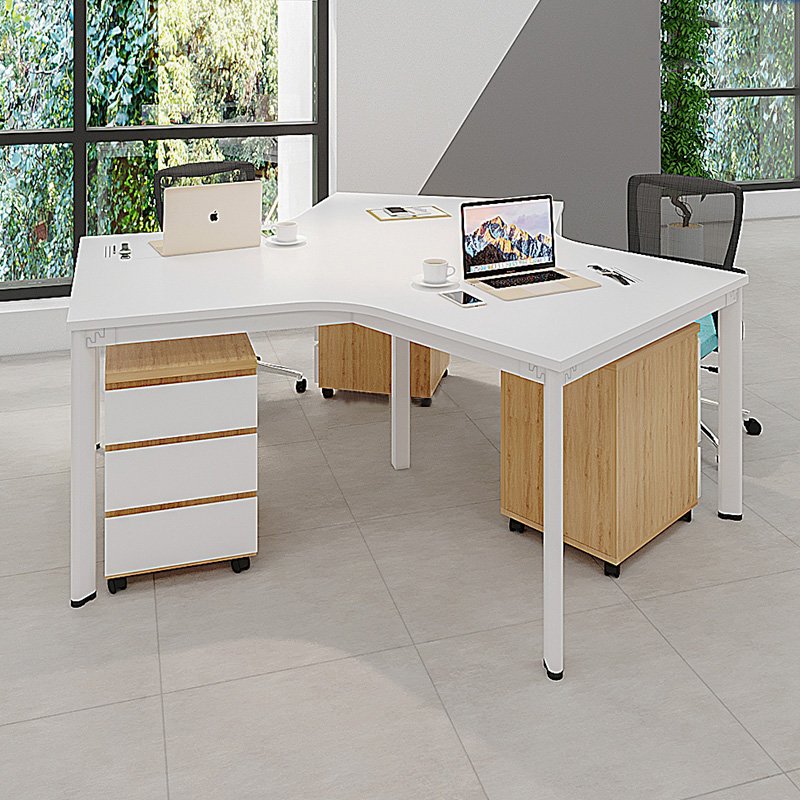 Bàn làm việc 3 người chân Oval