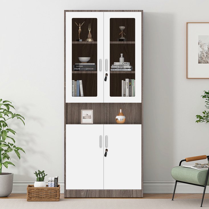 Tủ tủ hồ sơ văn phòng hiện đại 3 cánh kính G2K12-6161
