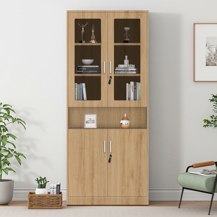 Tủ tài liệu vân sồi 3 buồng TTLG-6-383-12
