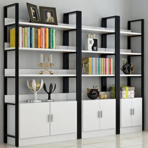 Tủ kệ trang trí kết hợp lưu hồ sơ hiện đại 02