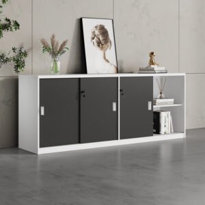 Tủ hồ sơ thấp 4 cánh trượt lùa