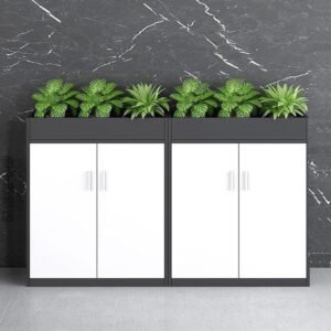 Tủ hồ sơ văn phòng kết hợp chậu cây trang trí - TL 17