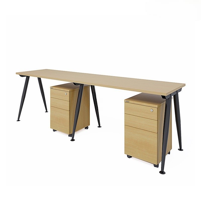 Bàn cụm làm việc chân côn 2 người cao cấp