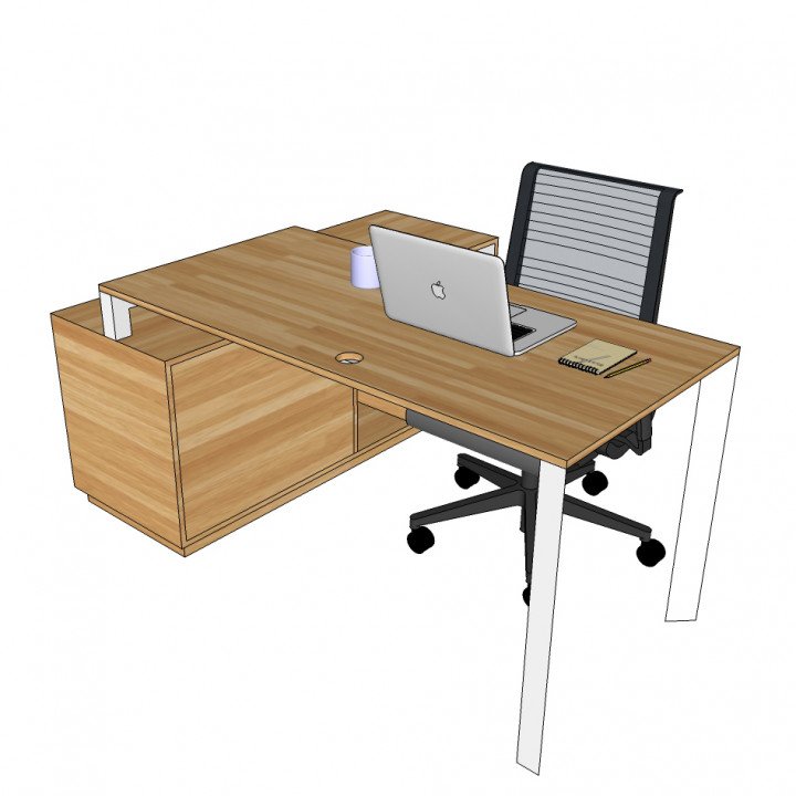 Chân bàn giám đốc gác tủ 1400x700mm sắt tam giác lắp ráp ngàm